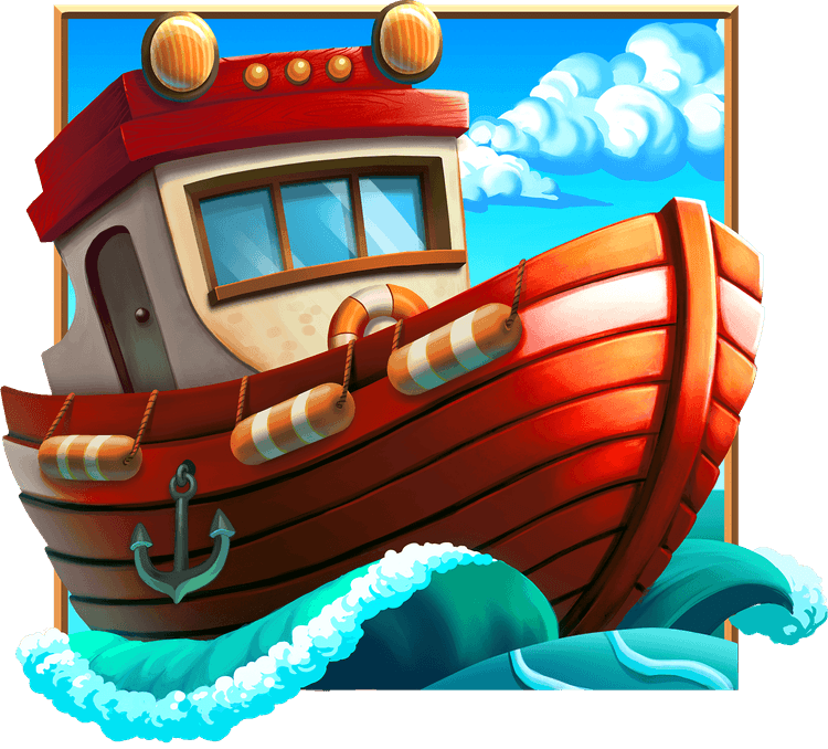 Blue and Red Boats image